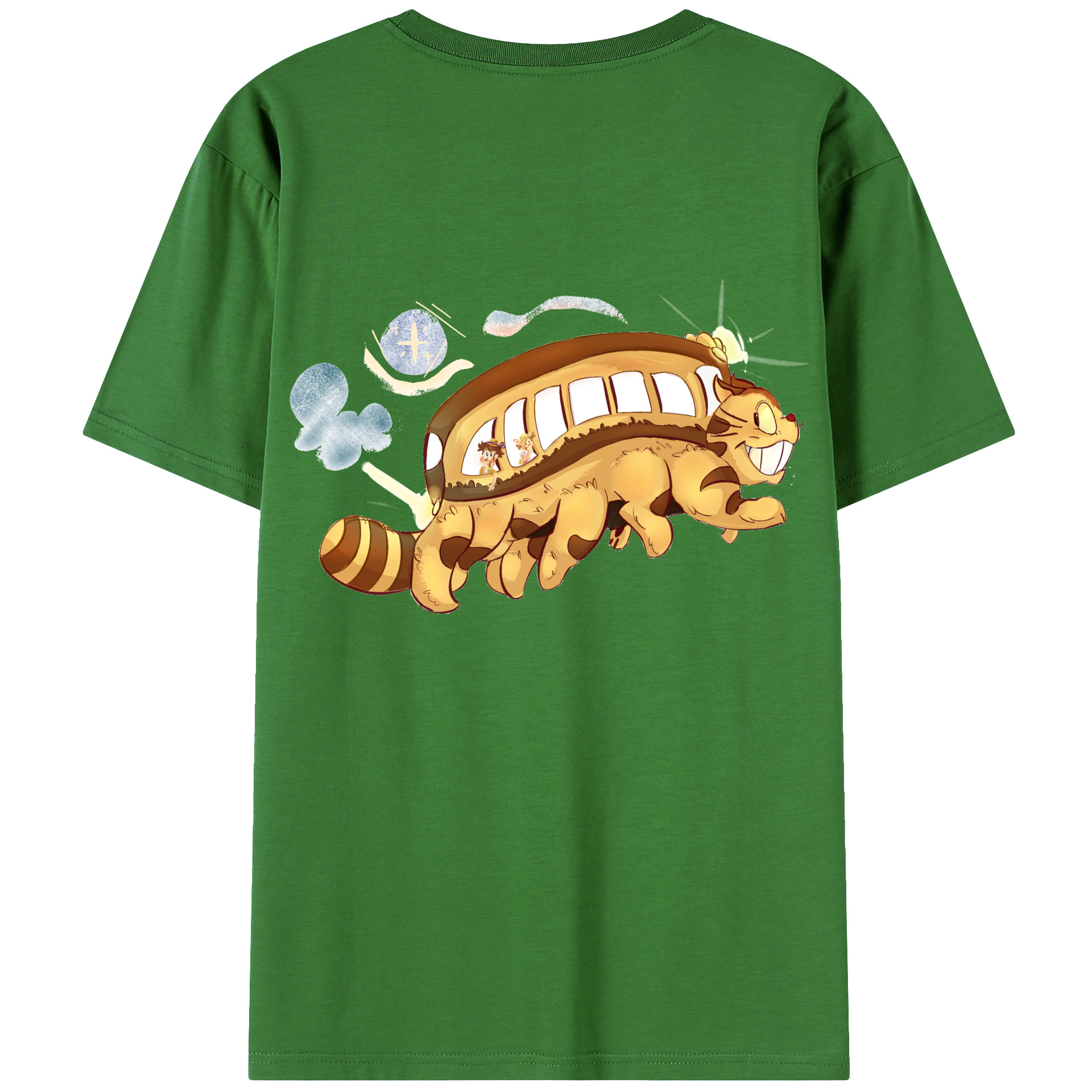 （画像用） となりのトトロ 草壁メイ 草壁サツキ My Neighbor Totoro Satsuki Kusakabe Mei Kusakabe レディース半袖Tシャツ(バックプリント)